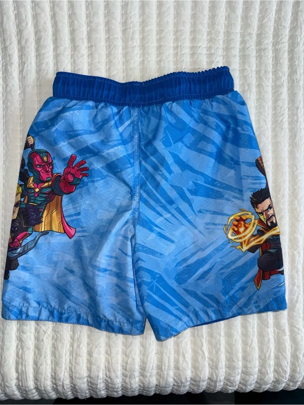 Marvel Boys' Blue Super Hero Adventures Shorts with Multicolor Character Print